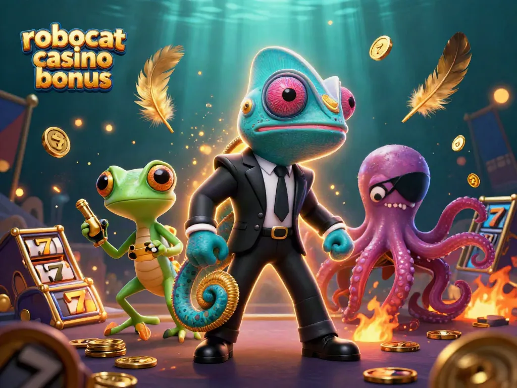 Engage with Robocat Casino Bonus featuring vibrant characters and dynamic gaming elements.
